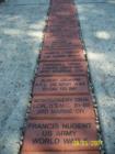 The individual names engraved in the pathway surrounding the Veterans War Memorial at Memorial Park on Manatawny St. Pottstown.