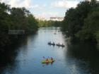 Canoeing near Barton Springs heading toward Town Lake.