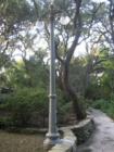 Zilker Botanical Garden - These cast iron light standards graced Lavaca Street from 1926 - 1970.  They were donated to Zilker Gardens by City of Austin Elec. Dept and first instaled in 1975.