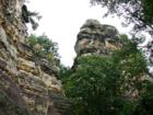 Close-up photo of the rock formation at Castle Rock