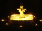 A fountain at night in Santa Rosa Beach, Florida