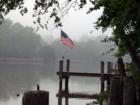 View of Occoquan River with American Flag