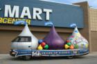 The Hershey Kissmobile comes to Council Bluffs.