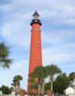 The lighthouse in Ponce Inlet, built in 1886. Has 194 steps, open to the public. The sky was beaufitul on this day!