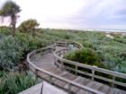 Winding walkway through the dunes on the beach, near the Ponce Inlet jetty. I loved the angles from where I stood to get this shot.