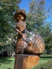 This beautiful lady sits off Summit Avenue in St Paul and was carved from a single tree that use to stand on the property.