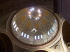 Looking up into the interior dome of the St Paul Cathedral. The artwork on the inside is absolutely beautiful.