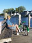 A resident of Excelsior, MN enjoying a rest by the water.
