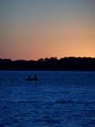 Sunset as the charter boat pulls into the docks at Excelsior, MN.