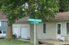 German street sign in Westphalia Iowa