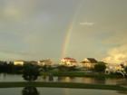 Rainbow over Newport River in Morehead City NC