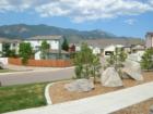Rocky Mountain views from neighborhood park in Gold Hill Mesa
