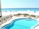 A beach side pool at one of Panama City Beaches' longest lasting condos... the sugar white sand makes it a favorite place to be.