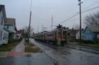 The South Shore arriving at the downtown location on 11th street