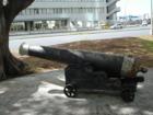 Historic cannon across from Aloha Tower