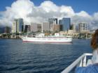 Japanese training vessel entering Honolulu Harbor