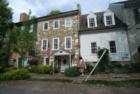 Row of historic homes on Main Street in Waterford, VA