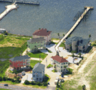 A birds eye view of Old Galveston villas... All homes have a boat slip, use of 300ft lighted fishing pier, and pool... 