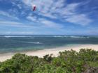 Mokuleia Beach Park and kite surfers