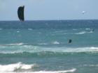 WooHoo! Look at the kite surfer go!