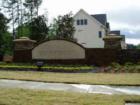 Grand entrance to Weycroft in Northwest Cary w/new homes built in 2007.
