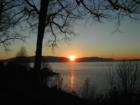 Sunset photo taken by Ryan Martin above Boulevard Park overlooking Bellingham Bay to Lummi Island.
