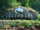 Eaglemont Golf Course Welcome sign. Mount Vernon, Washington. Skagit County.