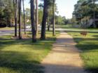 The trail in the Cypresswood subdivision in Spring TX encompasses twelve blocks. In the evening, its enjoyed by the residents to walk their dogs, jog, ride their bikes, throw a football, or just going for a walk.