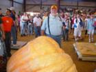 Topsfield Fair - Bill Rodonis of Litchfield Pumpking weighing 1566 lbs, good for 2nd place.