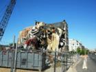 Tearing down the house- the start of a condo project- The Amelia at Wilson Blvd & N Oakland. 