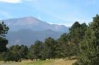 Views of Pikes Peak from the western part of the Kissing Camels community.