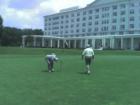 Top of the hill at the 18th green at the Marietta City Club - good golf, good fun, great city! The Gem City of the South.
