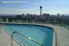 Newport Lofts rooftop pool overlooking the famous Las Vegas Strip.  October 2007