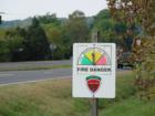 The Forestry Service located in Warrenton...there has not been much rainfall..so outdoor fires are banned..