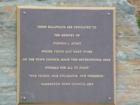 Stehpen Athey...the plaque in memory of this civil servant who was instrumental in getting this soccer facility for the youth of the county