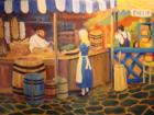Wall paintings in Chan's Wine and Cheese Restaurant, across from Destin Commons.  Painted by Bud Jennings.