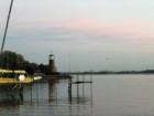 Sail Boat , light house and geese