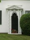 Beautiful doorway to old frame house.  This is an example of some of the interesting architectural details found on Chatham's older homes.