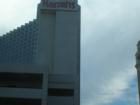 A view of the Harrah's tower from the Las Vegas monorail.