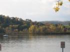 A Hudson River scene showing fall foliage