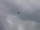 Plane in sky as seen over Claverack