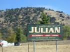 Historic Julian Sign just outside of town