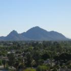 View of Camelback Mountain from Crystal Point High Rise Condo, Phoenix, AZ