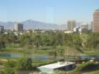 View of midtown Phoenix and Phoenix Country Club Golf Course from Crystal Point High Rise Condominium, Phoenix, AZ