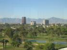 View of Downtown Phoenix from 8th floor of Crystal Point High Rise Condominium, Phoenix, AZ