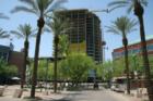 View of Centerpoint Condominiums, Tempe, AZ, from Mill Avenue.