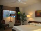 Bedroom of original two bedroom sales model at Palmaire Condominiums, Phoenix