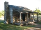 Davy Crockett State Park is located on the Greene County/Washington County Line. This is a photo of the home where Davy was born.