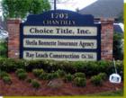 Sign in front of Choice Title, Laplace, LA