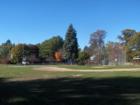 Veterans park looking out at route 62